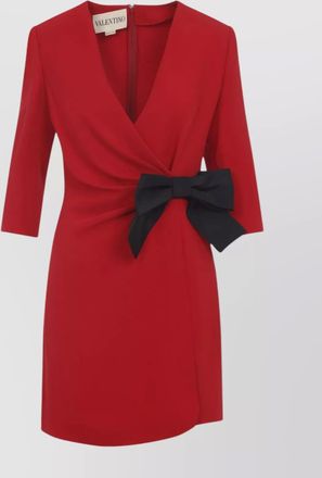 Valentino mini dress with bow and v-neck