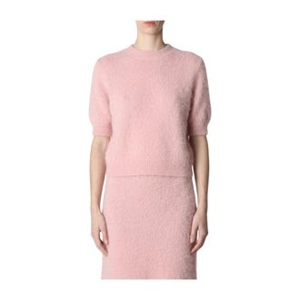 Roberto Collina Girocollo Boxy MC - - Knitwear - Donna - Rosa - M