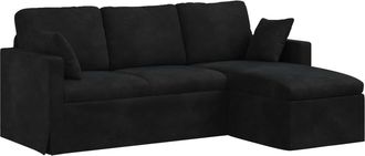 vidaXL Sof&aacute; Negro 198 X 134 X 80 Cm Terciopelo Vidaxl