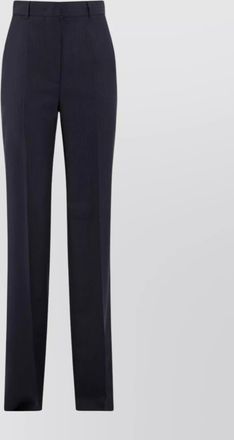 Max Mara wool stretch pinstripe trousers with straight leg