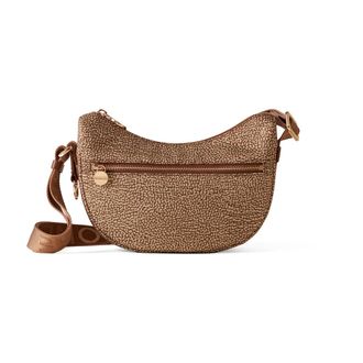 Borbonese Shoulder Bags, female, Brown, Size: ONE SIZE Luna Mini Hobo Bag