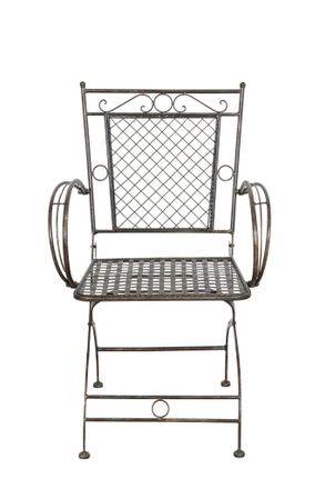 Biscottini International Biscottini - Silla De Comedor Cocina De Madera 58x95x50 Cm Sill&oacute;n Con Brazos Sillas De Jard&iacute;n Y Terraza Silla Exterior Sillas De Restaurante