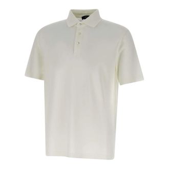 Herno Polo Shirts, male, White, Size: XS Double-layer Cotton Piqu&eacute; Polo Shirt