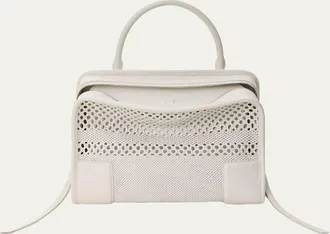 Loewe Amazona 180 Medium Woven Leather Top-Handle Bag