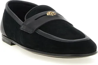 Dolce & Gabbana Mens Black Calfskin Slip-On Loafers
