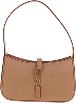 Saint Laurent Pre-owned Shoulder Bags, female, Beige, Size: ONE SIZE Pre-owned Leather Shoulder Bag