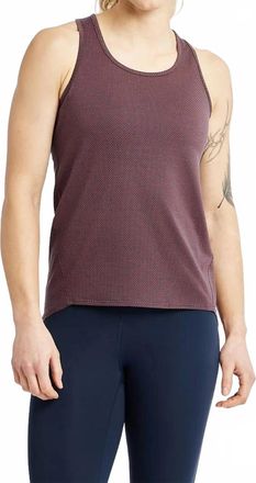 Oiselle Flyout Racerback Tank In Redwood/ink Blue