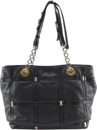 Ferragamo Pre-owned Shoulder Bags, female, Black, Size: ONE SIZE Pre-owned Leather Shoulder Bag