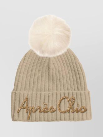 MC2 Saint Barth cozy knitted cap featuring pom pom