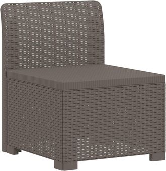 vidaXL Sill&oacute;n Individual De Jard&iacute;n Apariencia De Ratan Pp Gris Claro Vidaxl