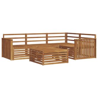 vidaXL Conjunto De Sof&aacute;s De Exterior 5 Pcs Natural Vidaxl