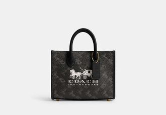 Coach Ace Tote Bag 17 With Horse And Carriage Print