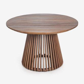 Sklum Mesa De Jard&iacute;n Redonda &Oslash;120 Cm En Madera De Acacia Mura Sklum