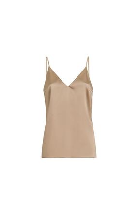 Brunello Cucinelli Stretch silk satin camisole in Beige at Nordstrom, Size 3X-Large Eu