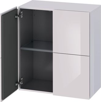 Duravit Armario Semi Alto Duravit L-cube, Anchura 700mm, Profundidad 363mm, 2 Puertas, Color: Laca Blanca Lila Alto Brillo - Lc117702727