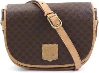 Celine Pre-owned Cross Body Bags, female, Brown, Size: ONE SIZE Pre-owned Canvas celine-bags