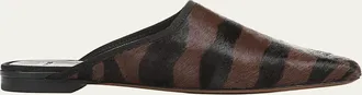 Vince Dakota Zebra Calf Hair Mules