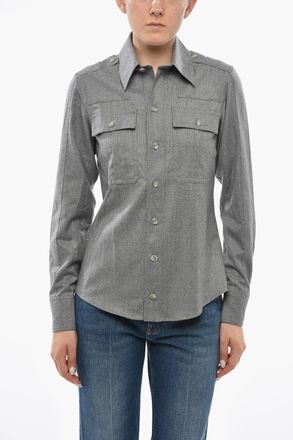 Stella McCartney Camicia HILL in Lana con Doppio Taschino Stella McCartney