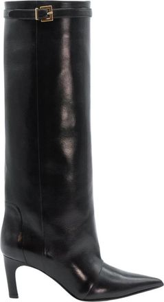 Lella Baldi Lt 2447 Hoge Laarzen - Dames - Laarzen met Hak - Zwart - 38 EU - Leer - Schoenen