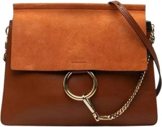 Chlo&eacute; Pre-owned Faye Crossbody Bag - Dames - Vintage Schoudertas - Bruin - ONE Size - Leer - Vintage