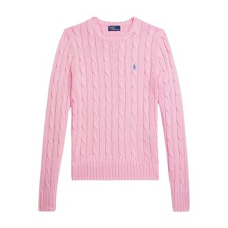 Ralph Lauren Round-neck Knitwear, female, Pink, Size: S Carmel Crewneck
