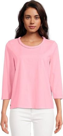 Lilly Pulitzer Paulson Knit Top Womens Blouse Rousseau Pink : XXS, Cotton