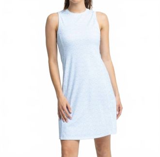 Southern Tide Lyllee Geo Printed Performance Dress In Classic White