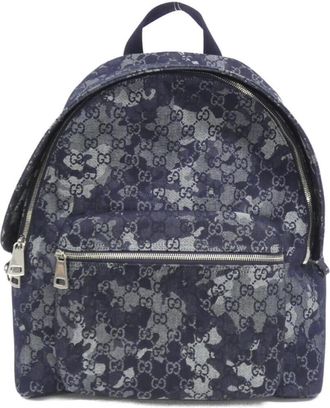 Gucci Dark Blue Denim Backpack (Pre-Owned)