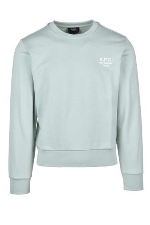 A.P.C. Cropped Sweatshirt - Aqua