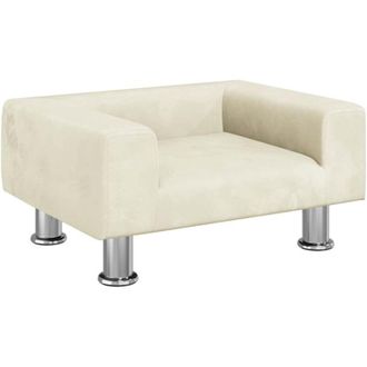 vidaXL Vidaxl - Divano per Bambini Crema 50x40x26,5 cm in Velluto