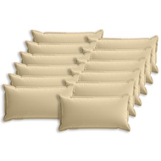 vidaXL Funda De Almohada 12 Uds. Houten Beige 40 X 80 Cm Poli&eacute;ster Vidaxl