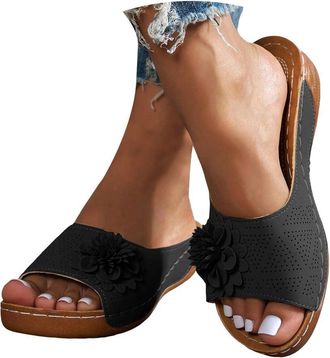 Generic Comfortable Orthopedic Sandals for Women Dressy Summer Flat 2026 Arch Support Flip Flops Open Toe Wedge Platform Walking Sandals Women Wide Width Slip