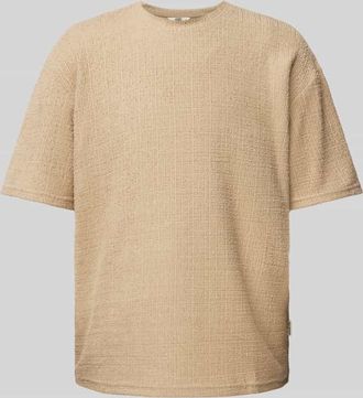 Redefined Rebel T-Shirt mit Strukturmuster Modell Tony in Beige, Gr&ouml;&szlig;e XXL