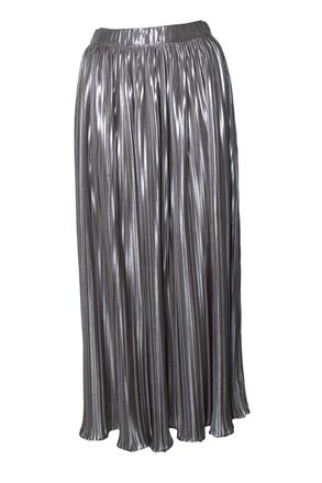 Saloni metallic pleated skirt