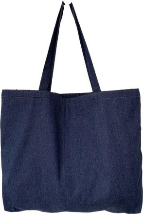 Generic Solid Color Simple Womens Shoulder Bag Large Capacity Portable Ladies Shopping Retro Handbags(L dark blue)