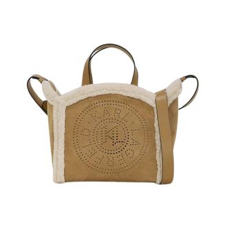 Karl Lagerfeld Tassen, Dames, Bruin, ONE Size, Leer, K/Circle Small Tote