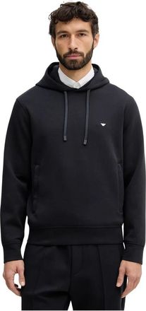 Emporio Armani Hoodie - Heren - Hoodies - Blauw - 2XL - Katoen - Hoodies & sweatvesten