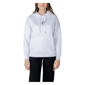 A|X Armani Exchange Casual Capsulate Sweatshirt voor vrouwen - Dames - Hoodies - Wit - S - Katoen - Hoodies & sweatvesten