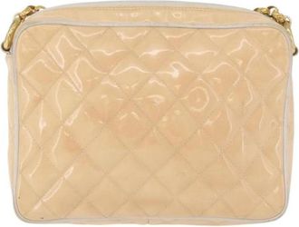 Chanel Pre-owned Vintage Shoulder Bag - Dames - Vintage Schoudertas - Beige - ONE Size - Leer - Vintage