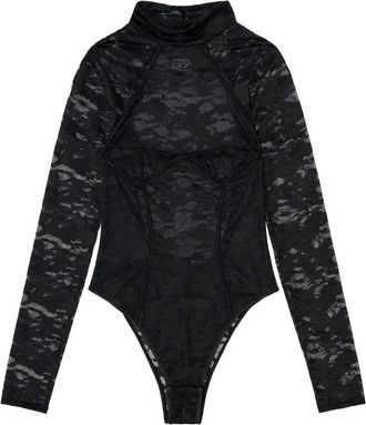 Diesel Dames, Tops, Zwart, Maat: M Nylon