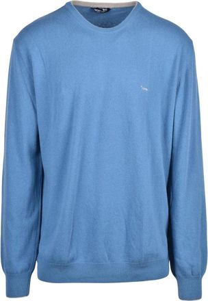 Harmont & Blaine Pullover Girocollo - Heren - Ronde hals truien - Blauw - 2XL - Wol - Truien & Vesten