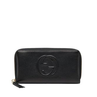Gucci Navy Leather Long Wallet (Bi-Fold) (Pre-Owned)