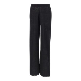 KANGRA Palazzo Trousers - female - Kangra - Straight Trousers - Black - XL - Trousers