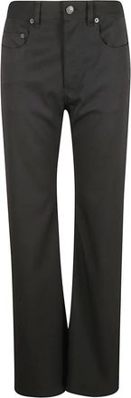 Balenciaga Stretch Wool Broeken - Dames - Straight fit broeken - Zwart - S - Wol - Broeken