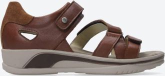 Wolky Womens Desh Savanna Leather Sandal In Cognac