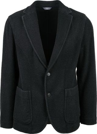 Circolo 1901 Rounded Design Black Blazer With Button Closure And Minimalistic Aesthetic