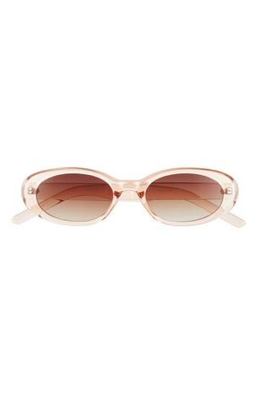 BP. Narrow Oval Sunglasses in Clear Natural at Nordstrom