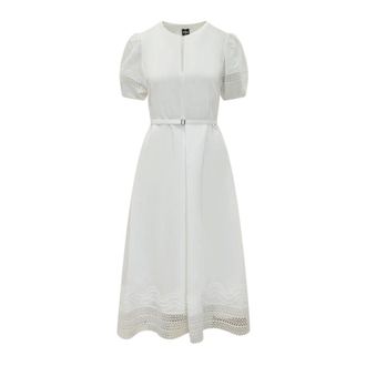 HUGO BOSS Dames, Jurken, Wit, Maat: S Viscose