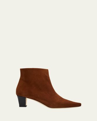 Manolo Blahnik Jaima Suede Ankle Boots