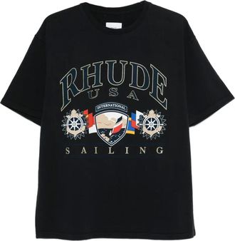 Rhude Sailing Icon T-shirt - men - Cotton - M - Black